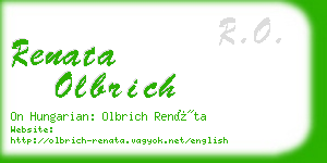 renata olbrich business card